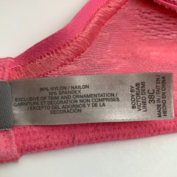 Victoria's Secret Pink Lace Body By Victoria Lightly Lined Demi Bra - Picture 4 of 6